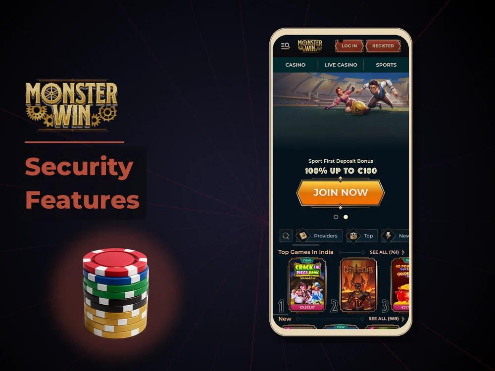 monster win - Security Features