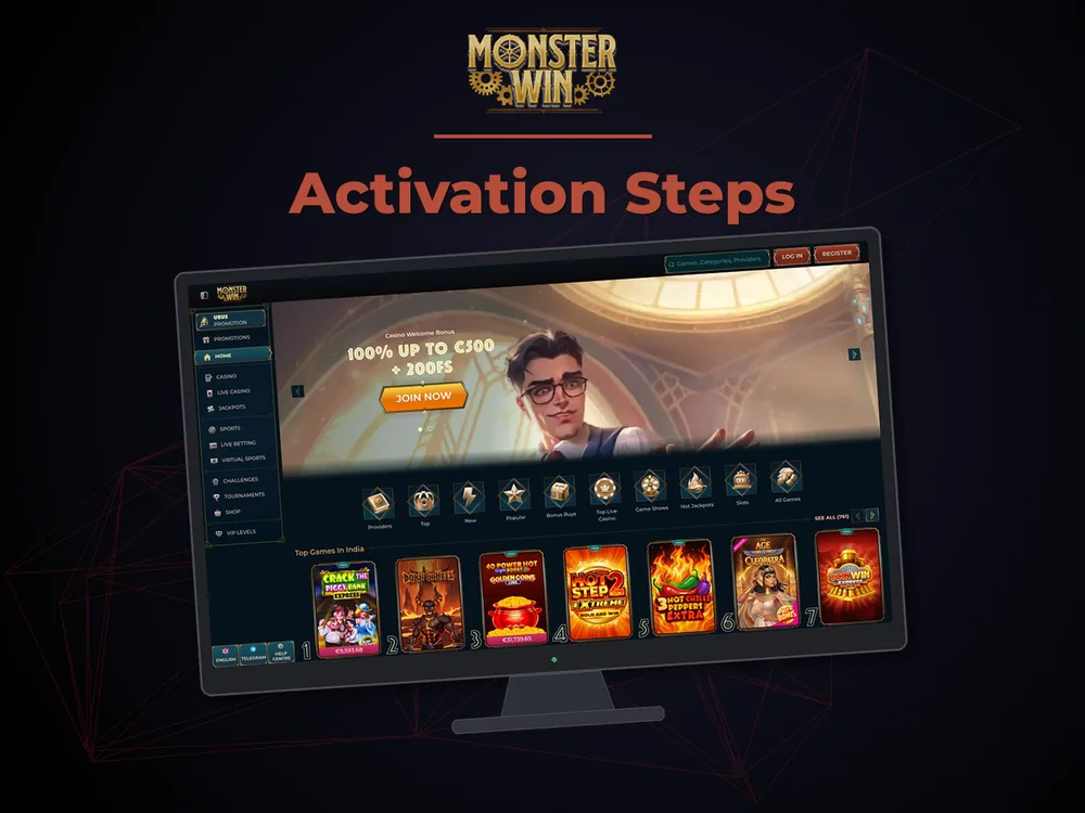 monster win - Activation Steps