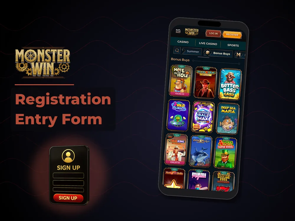 monster win - Registration Entry Form