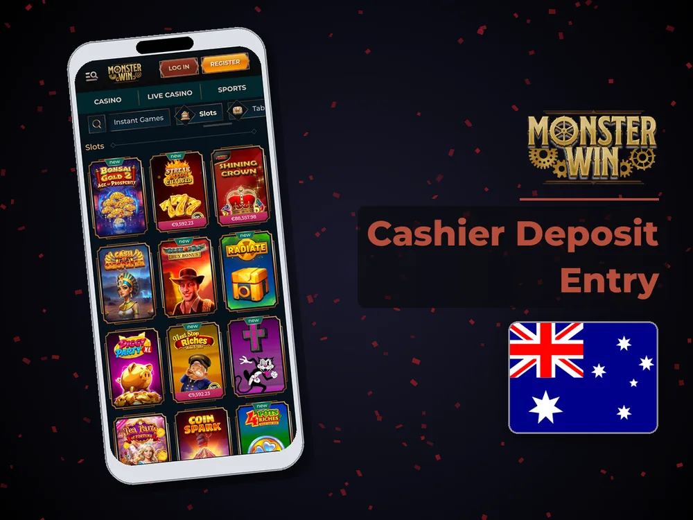 monster win - Cashier Deposit Entry