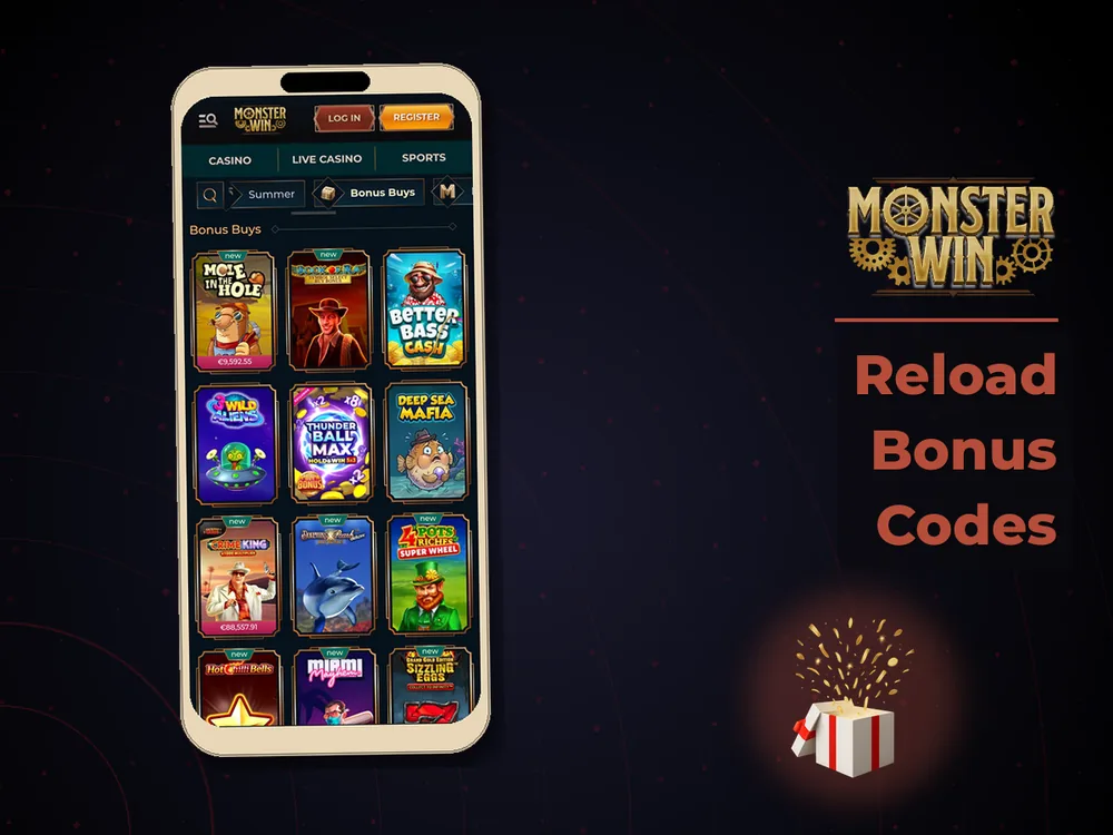 monster win - Reload Bonus Codes